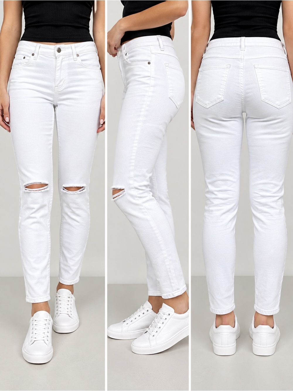 Free People Skinny Jeans in White Waist 29